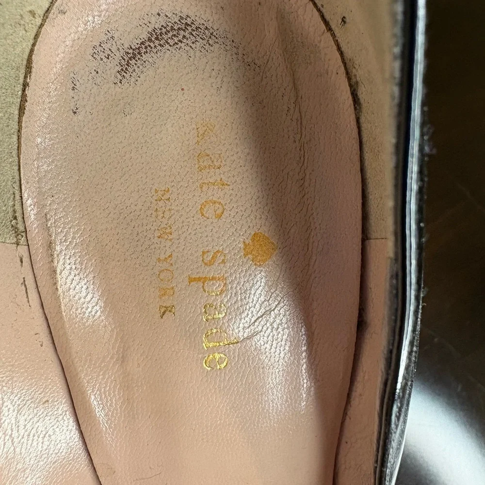 Kate Spade New York Black Patent Leather Pointed Toe Pumps - Size 7.5B